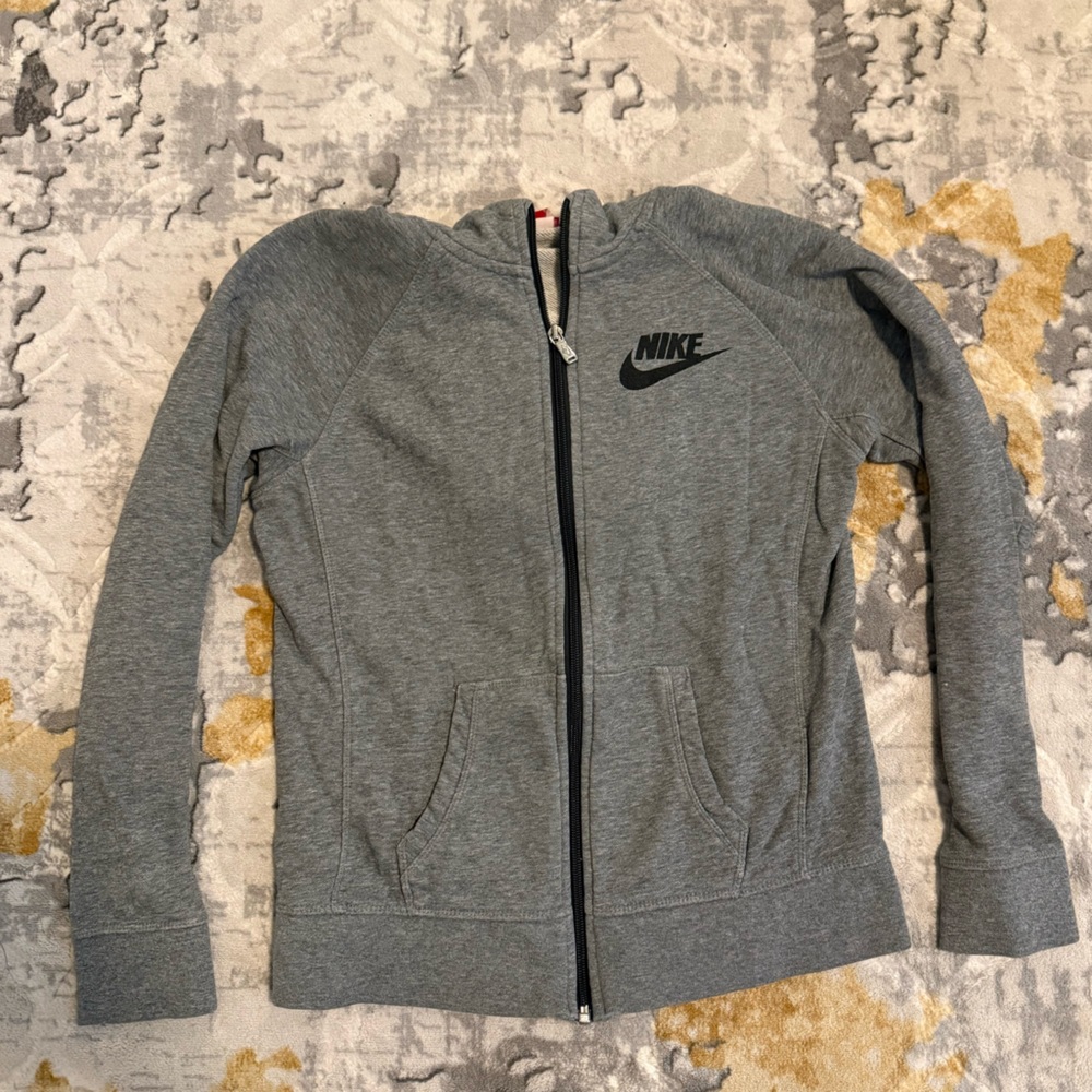 Nike Heather Gray Full-Zip Hoodie